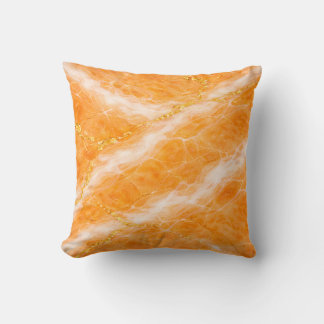 Creamsicle-Marmor mit elfenbeinfarbenen Schwüngen Kissen