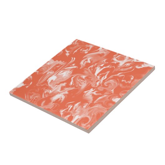 Creamsicle orange u. weiße Mischfarbfliese Fliese (Seite)