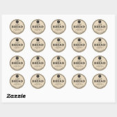 Creamy Beige Bakery Sourdough Bread Label Sticker (Blatt)