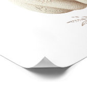 Creamy Beige Kitty Boho besticktes Cat Poster (Ecke)