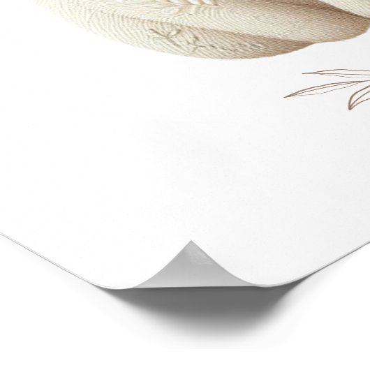 Creamy Beige Kitty Boho besticktes Cat Poster (Ecke)