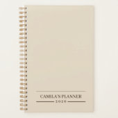 Creamy Beige Planner | Elegant & Personalized Planer (Vorderseite)
