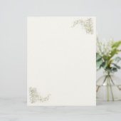 Creamy Beige Stationery (Stehend Vorderseite)