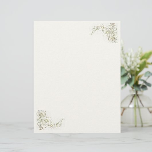 Creamy Beige Stationery (Stehend Vorderseite)