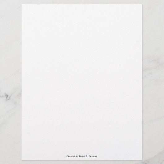 Creamy Beige Stationery (Rückseite)