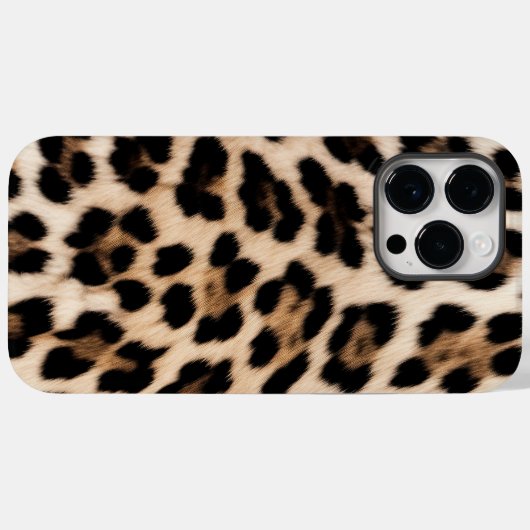 Creamy Brown Black Leopard Case-Mate iPhone Hülle (Rückseite (Horizontal))