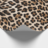 Creamy Brown Black Leopard Geschenkpapier (Ecke)