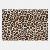 Creamy Brown Black Leopard Geschenkpapier Set (Vorderseite)
