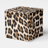 Creamy Brown Black Leopard Print Animal Wedding Geschenkschachtel (Vorderseite)