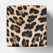 Creamy Brown Black Leopard Print Animal Wedding Geschenkschachtel (Oben)
