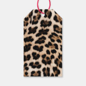 Creamy Brown Black Leopard Print Geschenkanhänger (Rückseite)