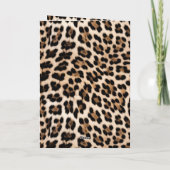 Creamy Brown Black Leopard Print Karte (Rückseite)