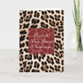Creamy Brown Black Leopard Print Karte (Vorderseite)