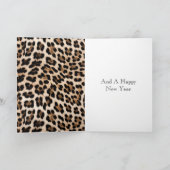 Creamy Brown Black Leopard Print Karte (Innenseite)