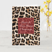 Creamy Brown Black Leopard Print Karte (Gelbe Blume)