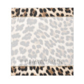 Creamy Brown Black Leopard Print Notizblock (Vorderseite)
