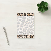 Creamy Brown Black Leopard Print Post-it Klebezettel (Büro)