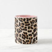 Creamy Brown Black Leopard Print Tasse (Zentrum)