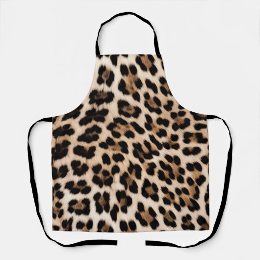 Creamy Brown Black Leopard Schürze (Vorderseite)