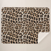 Creamy Brown Black Leopard Sherpadecke (Vorderseite (Horizontal))