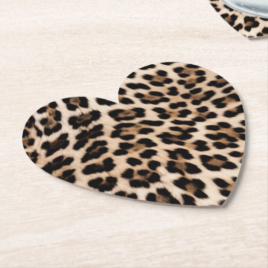 Creamy Brown Black Leopard Untersetzer (angewinkelt)