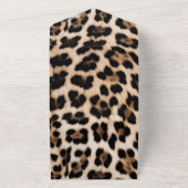 Creamy Brown Black Leopard Wedding All In One Einladung (Außenbereich)