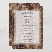 Creamy Brown Chocolate Birthday Einladung (Vorne/Hinten)