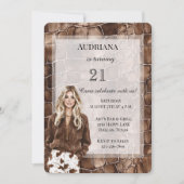 Creamy Brown Chocolate Blond Girl Birthday Einladung (Vorderseite)