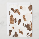 Creamy Brown Chocolate Cow Print Animal Birthday Einladung (Rückseite)