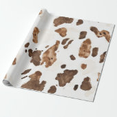 Creamy Brown Chocolate Cow Print Animal Birthday Geschenkpapier (Ungerollt)