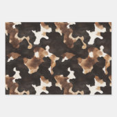 Creamy Brown Chocolate Cow Print Animal Birthday Geschenkpapier Set (Vorderseite 2)