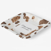 Creamy Brown Chocolate Cow Print Animal Birthday Pappteller (Gewinkelt)
