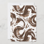 Creamy Brown Chocolate Wirbel Geburtstag Einladung (Rückseite)
