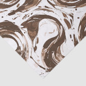 Creamy Brown Chocolate Wirbel Geburtstag Seidenpapier (Ausschnitt)