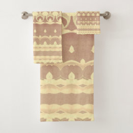 Creamy Burgundy Badhandtuch Set