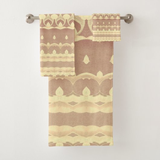 Creamy Burgundy Badhandtuch Set (Insitu)