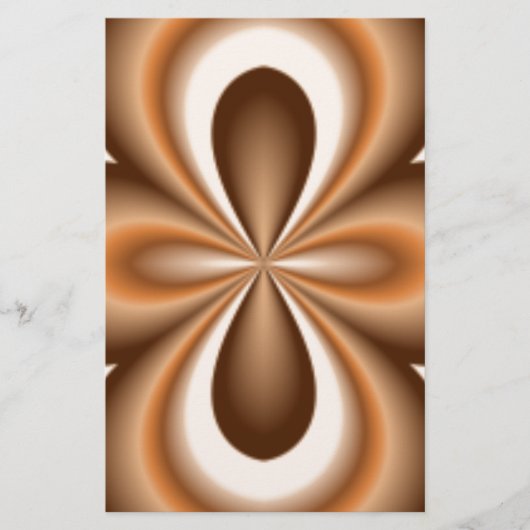 Creamy Caramel Chocolate Pattern Briefpapier (Vorderseite)