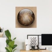 Creamy Coffee Brown Shiny Marble Poster (Heimbüro)
