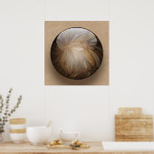 Creamy Coffee Brown Shiny Marble Poster (Küche)