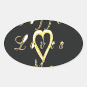 Creamy Coffee Lovers Design Ovaler Aufkleber (Vorderseite)