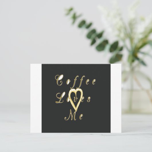 Creamy Coffee Lovers Design Postkarte (Stehend Vorderseite)