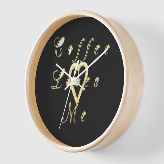 Creamy Coffee Lovers Design Wanduhr (Winkel)