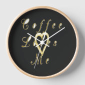 Creamy Coffee Lovers Design Wanduhr (Vorderseite)