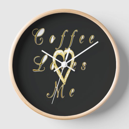 Creamy Coffee Lovers Design Wanduhr (Vorderseite)