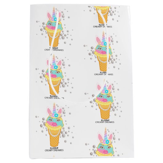 Creamy Dreamies Birthday Wrapping Paper Mittlere Geschenktüte (Vorderseite)