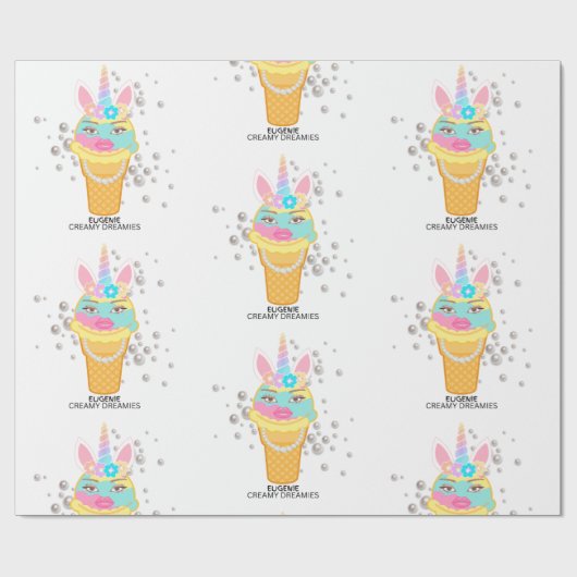 Creamy Dreamies Geburtstag Geschenkpapier (Flach)