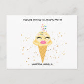 Creamy Dreamies Geburtstagseinladung Postkarte (Vorderseite)