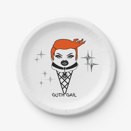 Creamy Dreamies Goth Gail Pappteller (Vorderseite)