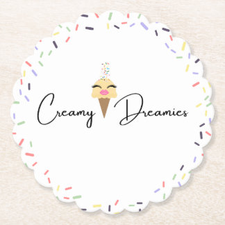 Creamy Dreamies Trinkhalme-Papier-Untersetzer Untersetzer