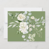 Creamy Floral Eucalyptus QR code Details Wedding (Rückseite)